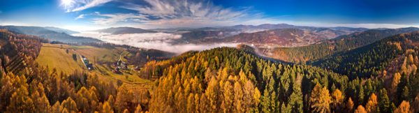 Fotoobraz – Dolina Popradu nad Muszyną z góry Malnik jesienią #05430